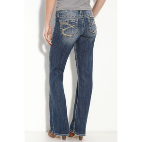 Silver Jeans Denim - SILVER JEANS {31} Lola Distressed Bootcut Jeans